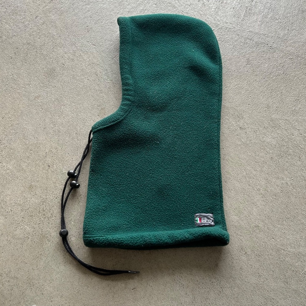 Vintage Poldi Full Face Cover Ski Mask Balaclava One Size Green Outdoor‎